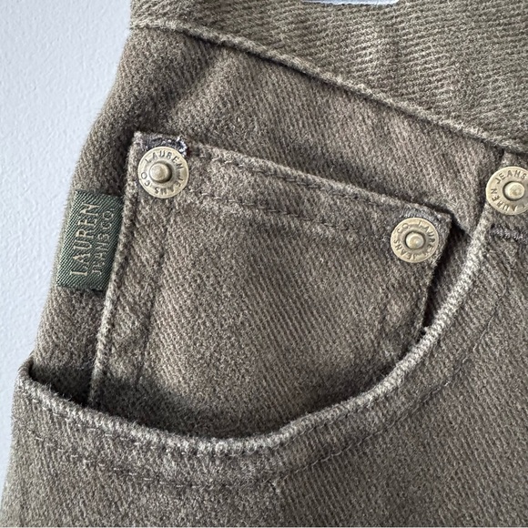 VINTAGE RALPH LAUREN JEANS CO. RALPH LAUREN STRAIGHT LEG JEANS OLIVE GREEN 4 P - Picture 3 of 5